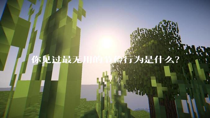 你见过最无用的节俭行为是什么？